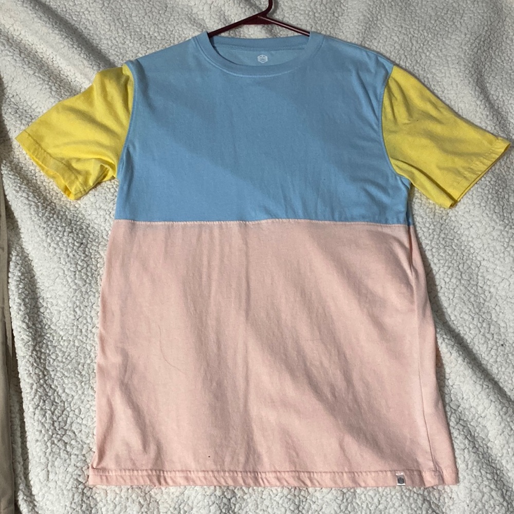 Mens color block tee